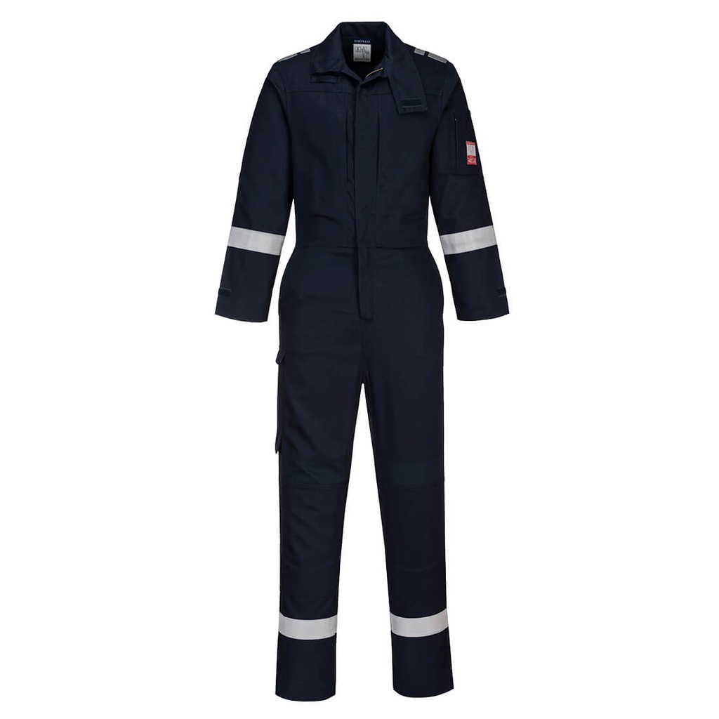Tuta ignifuga leggera Bizflame Work con inserti elasticizzati – Blu navy chiaro