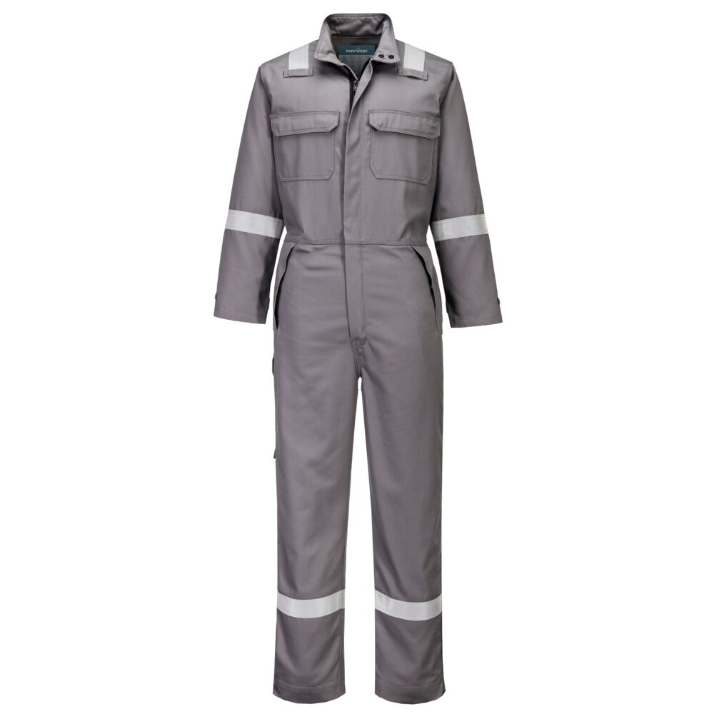 Tuta ignifuga Bizflame Work+ resistente agli agenti chimici – Grigio
