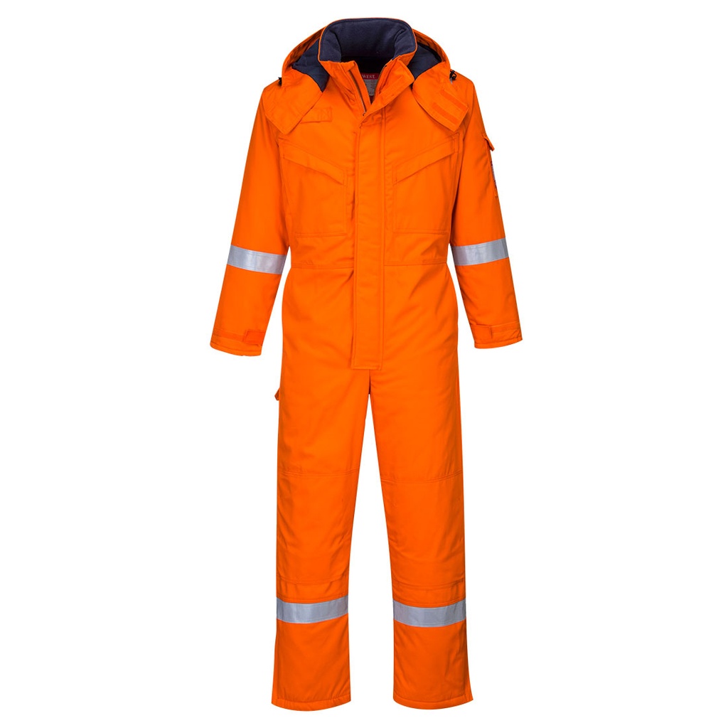 Tuta invernale imbottita ignifuga antistatica Bizflame Work – Arancione