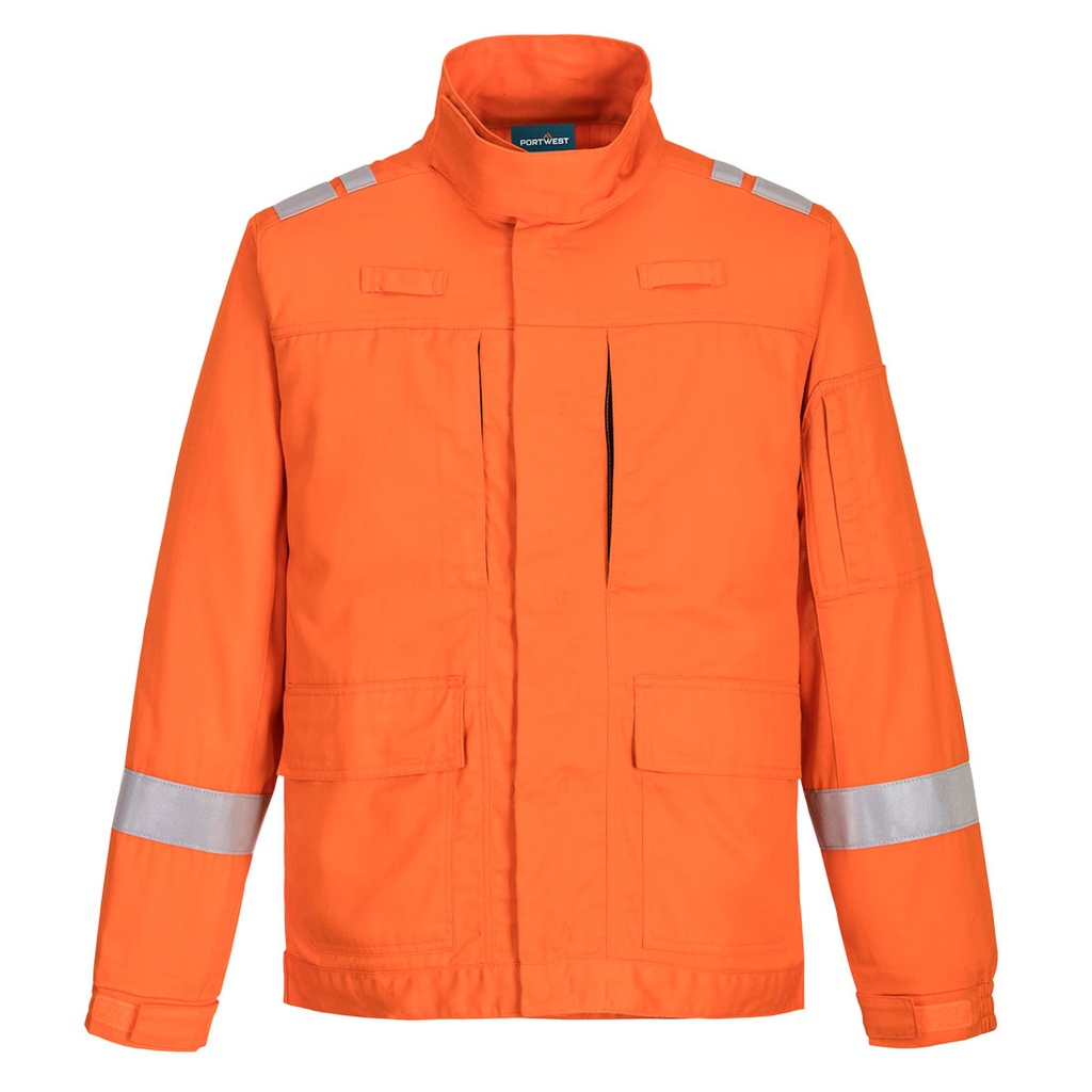 Giacca ignifuga leggera Bizflame Work con inserti elasticizzati – Arancione