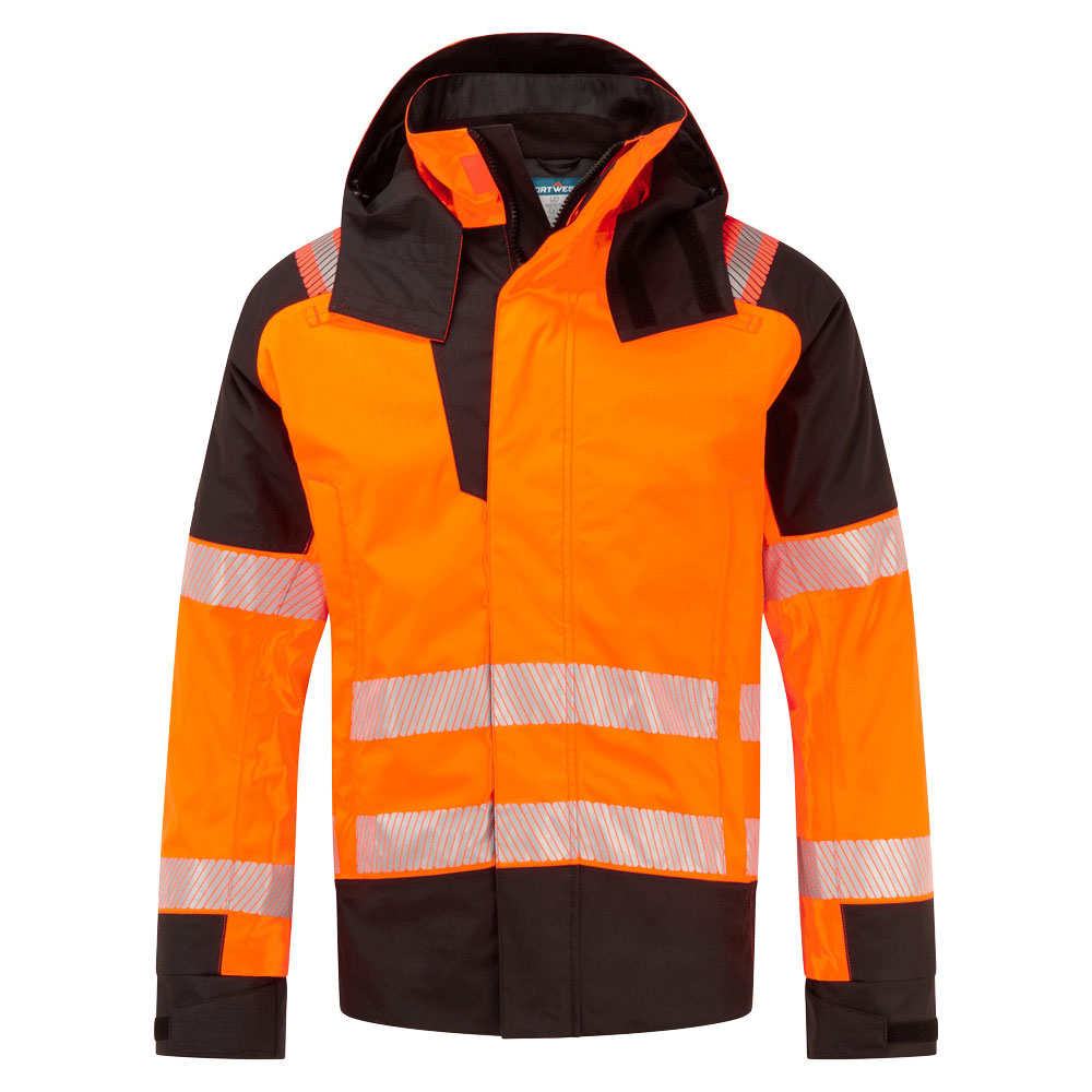 Giacca invernale ignifuga multinorma alta visibilità PW3 Modaflame Rain+ – Arancione/nero