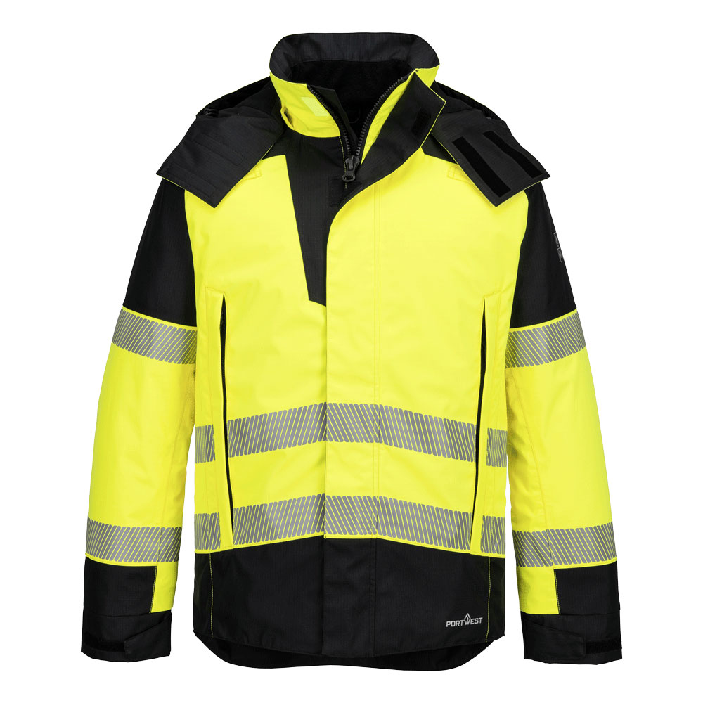 Giacca invernale ignifuga multinorma alta visibilità PW3 Modaflame Rain+ – Giallo/nero