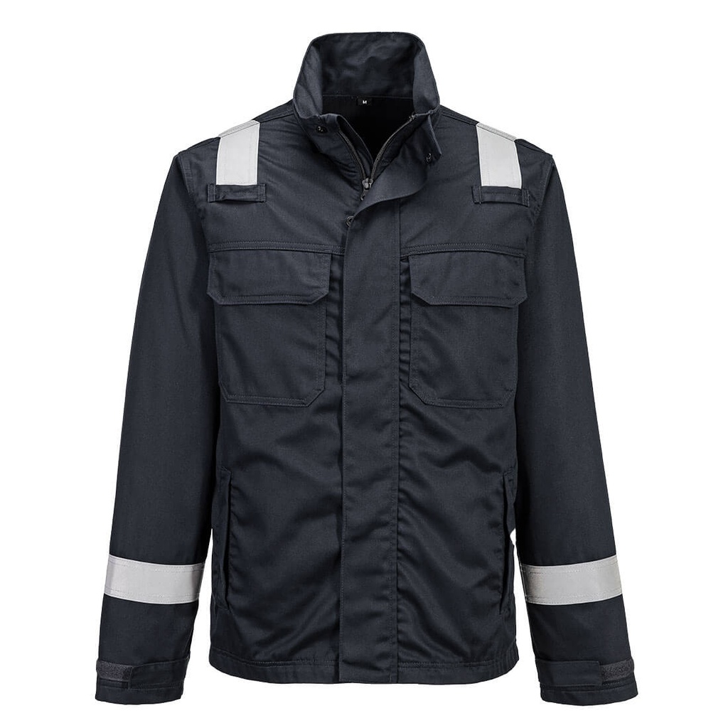 Giacca ignifuga Bizflame Work+ resistente agli agenti chimici – Nero