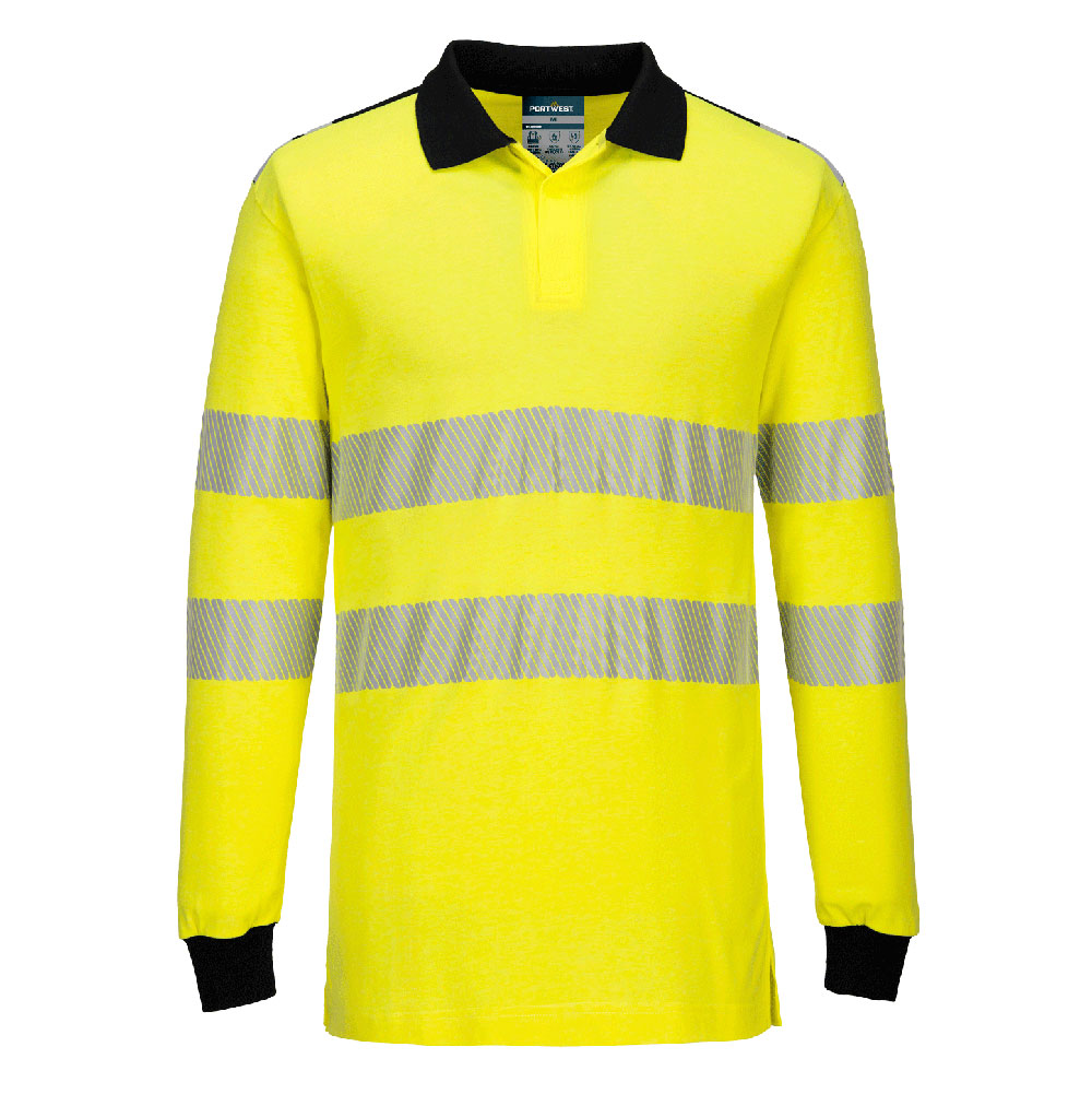 Polo PW3 FR Modaflame  Hi-Vis – Giallo/nero