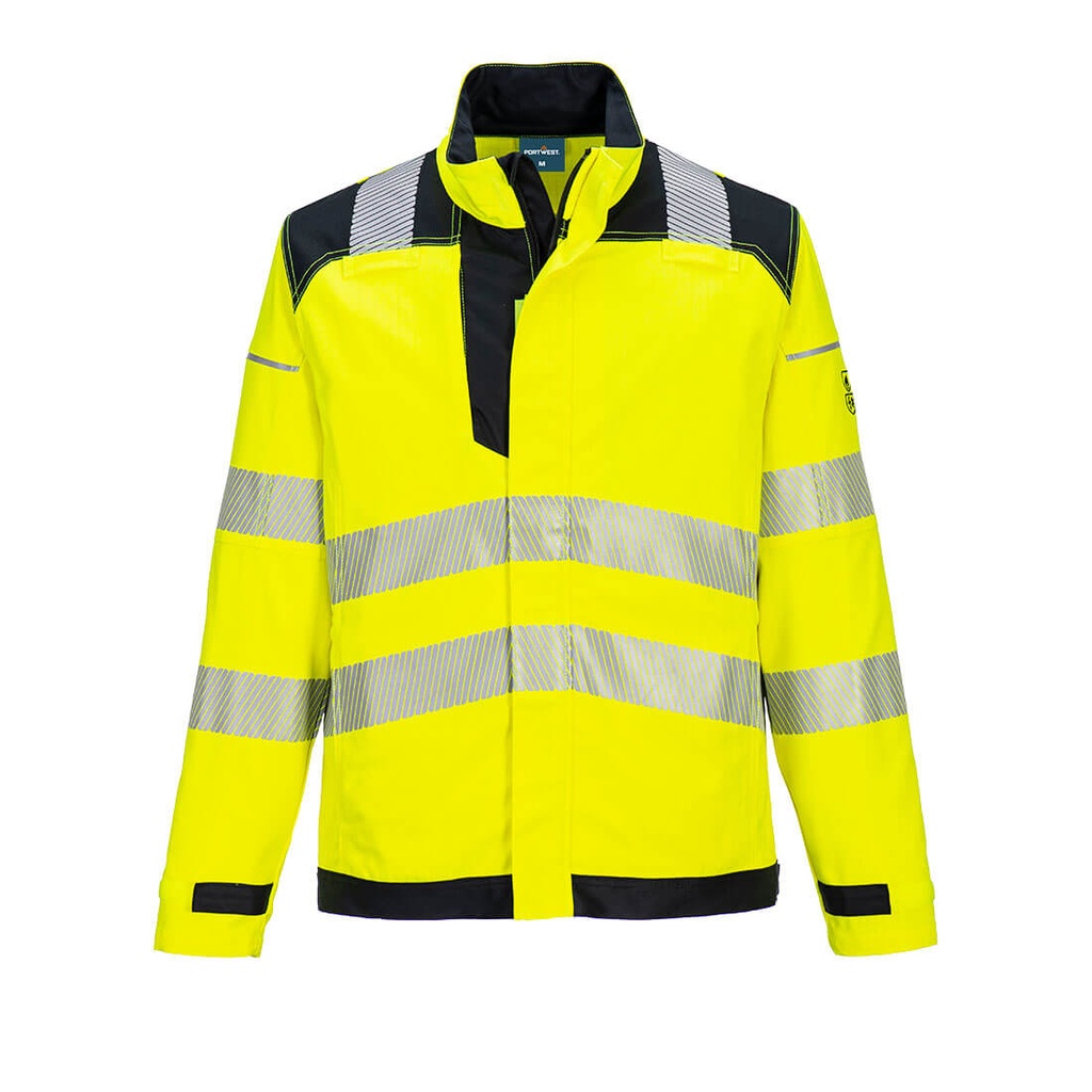Giacca ignifuga multinorma alta visibilità PW3 Modaflame Work classe 3 – Giallo/nero