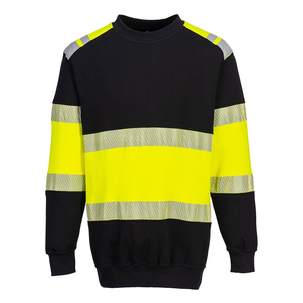 Felpa ignifuga alta visibilità PW3 Modaflame classe 1 – Giallo/nero