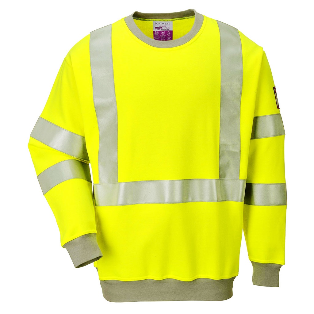Felpa ignifuga alta visibilità Modaflame classe 3 – Giallo