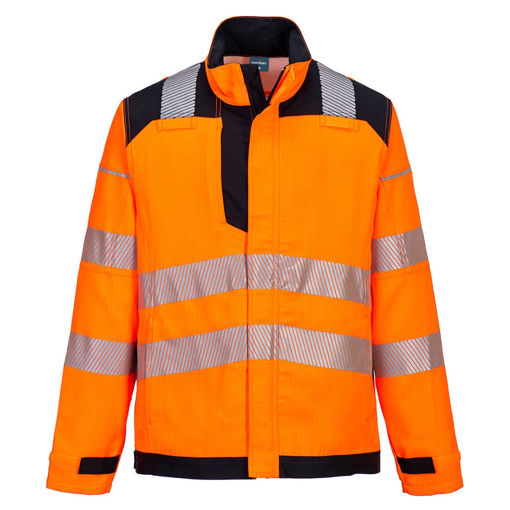 Giacca ignifuga multinorma alta visibilità arancione PW3 Modaflame classe 3 – Arancione/nero