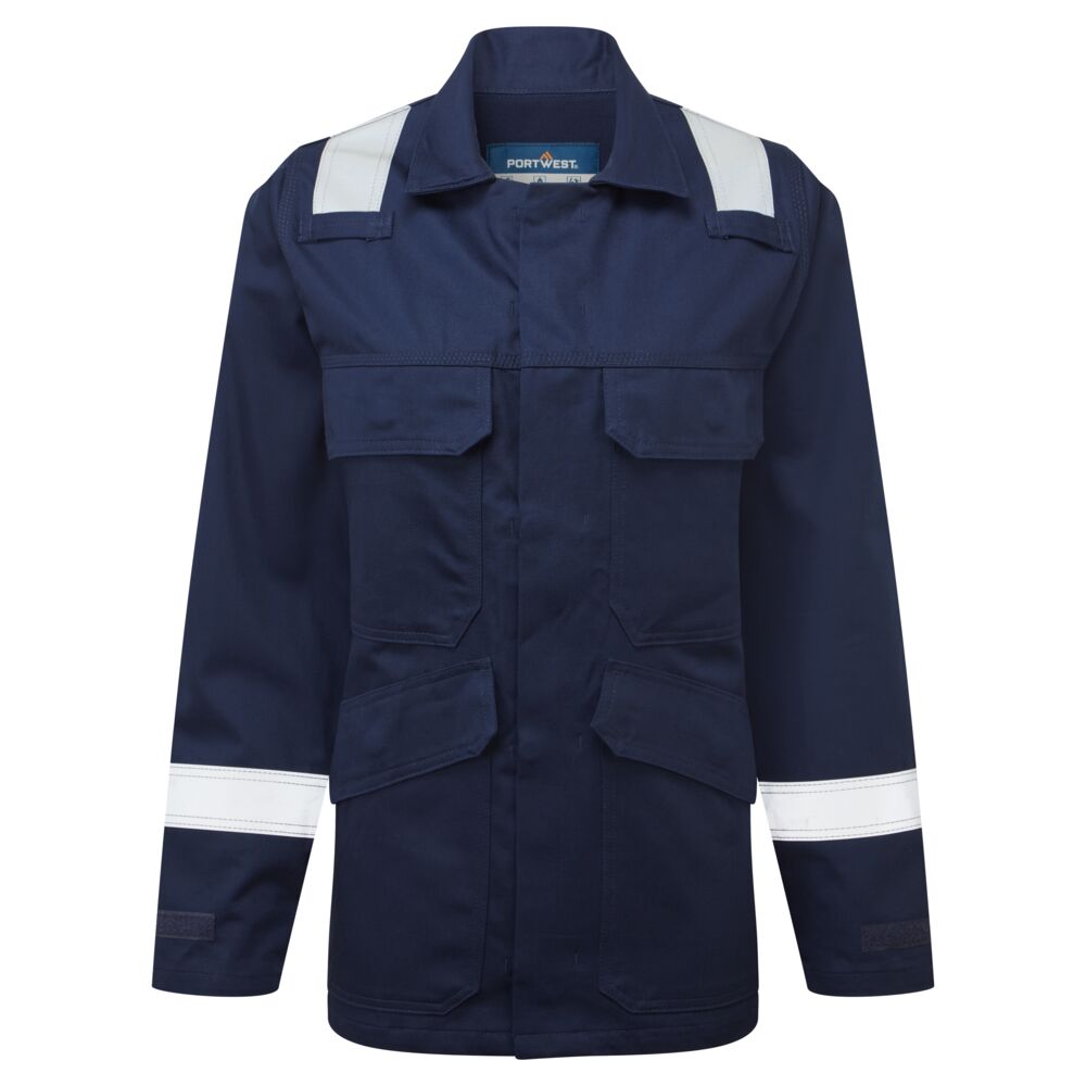 Giacca ignifuga antistatica da donna Bizflame Work – Blu navy