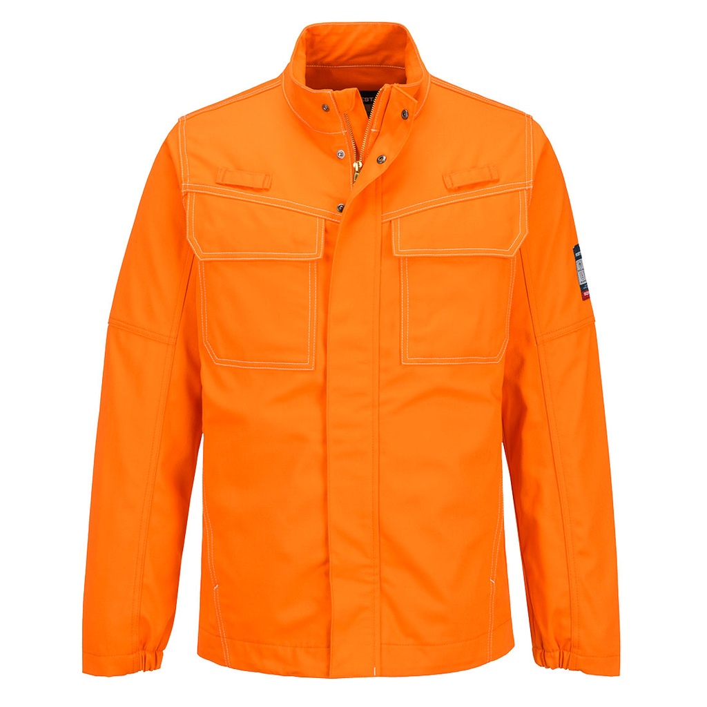 Giacca ignifuga antistatica Bizflame Work arco elettrico 19 cal/cm² – Arancione