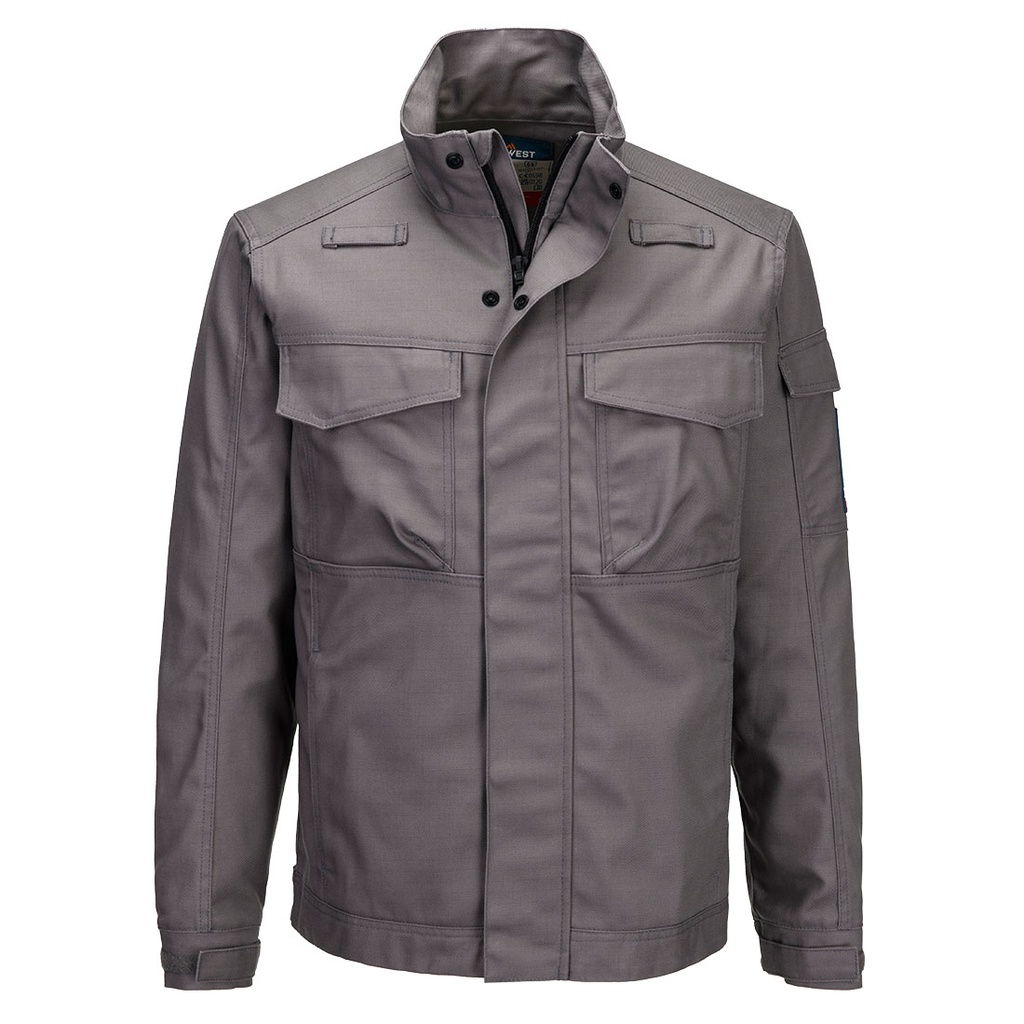 Giacca ignifuga antistatica Bizflame Industry (grigio o blu navy) – Grigio