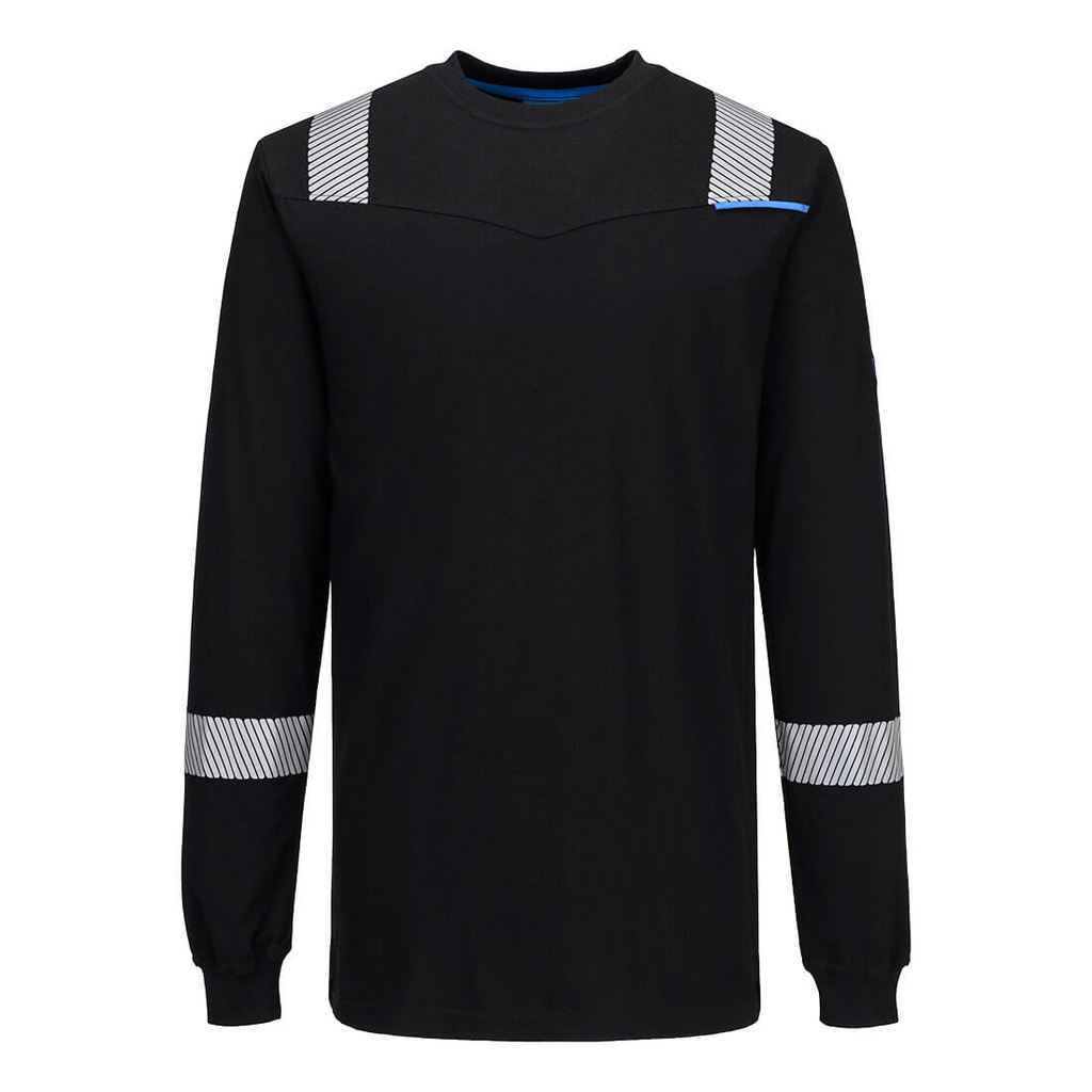 T-shirt manica lunga ignifuga antistatica WX3 Modaflame – Nero