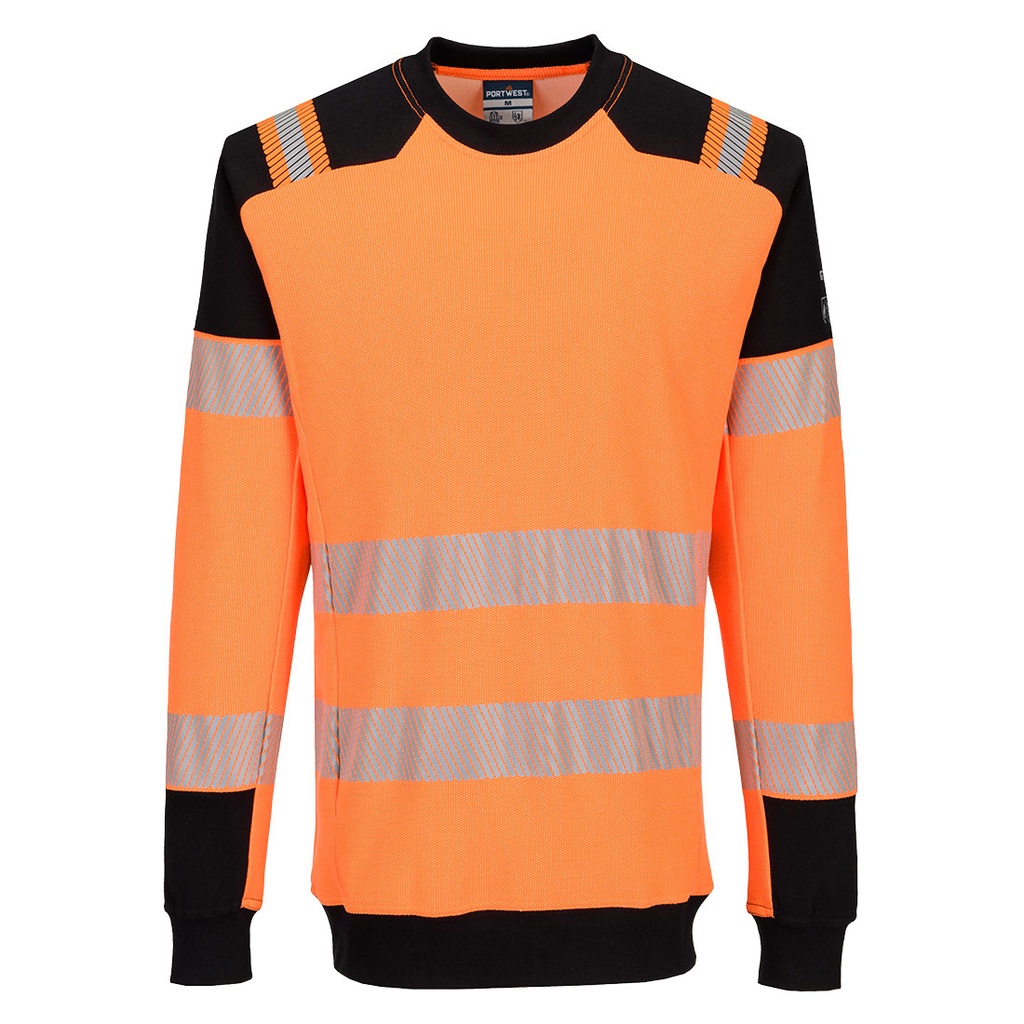 Felpa ignifuga alta visibilità arancione PW3 Modaflame classe 2 – Arancione/nero