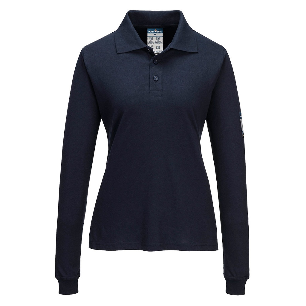 Polo manica lunga PW3 FR Modaflame Knit – Blu navy
