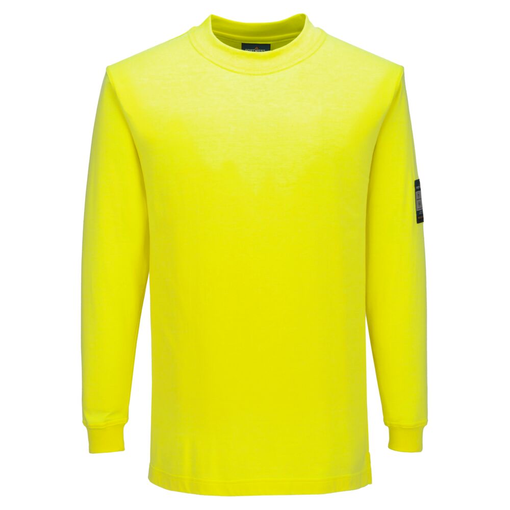 T-shirt manica lunga ignifuga antistatica Modaflame gialla – Giallo