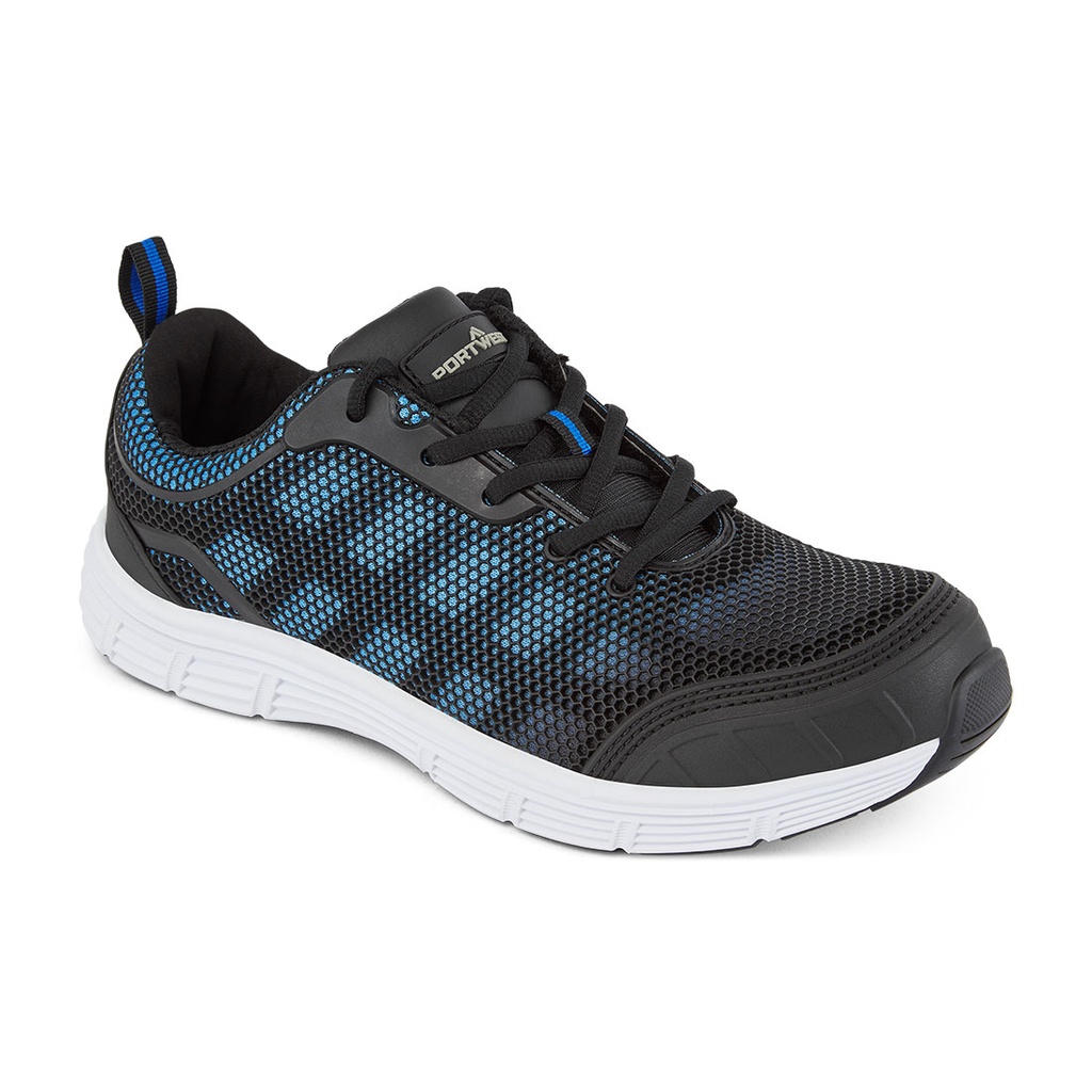 Scarpa antinfortunistica sportiva in tessuto e TPU puntale in acciaio S1P FO SR – Nero/blu