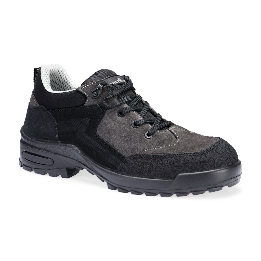 Scarpa antinfortunistica bassa scamosciata puntale in acciaio S3L CI FO SR – Nero/grigio