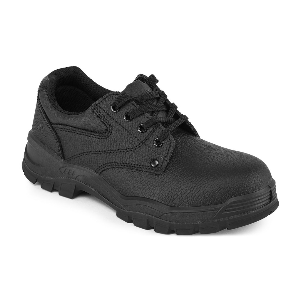 Scarpa antinfortunistica bassa in crosta puntale in acciaio S1P SR – Nero