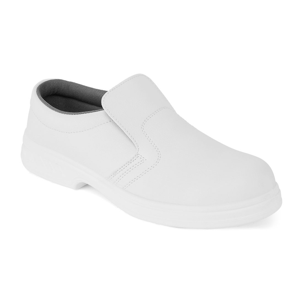 Scarpa da lavoro senza lacci in microfibra O2 FO SR – Bianco