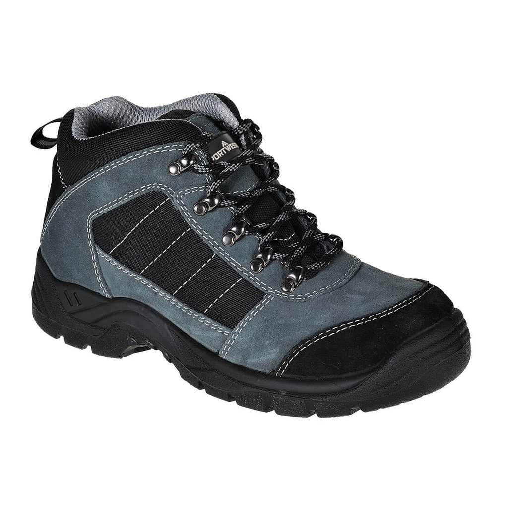 Scarponcino antinfortunistico Trekker in pelle puntale in acciaio S1P SR – Nero