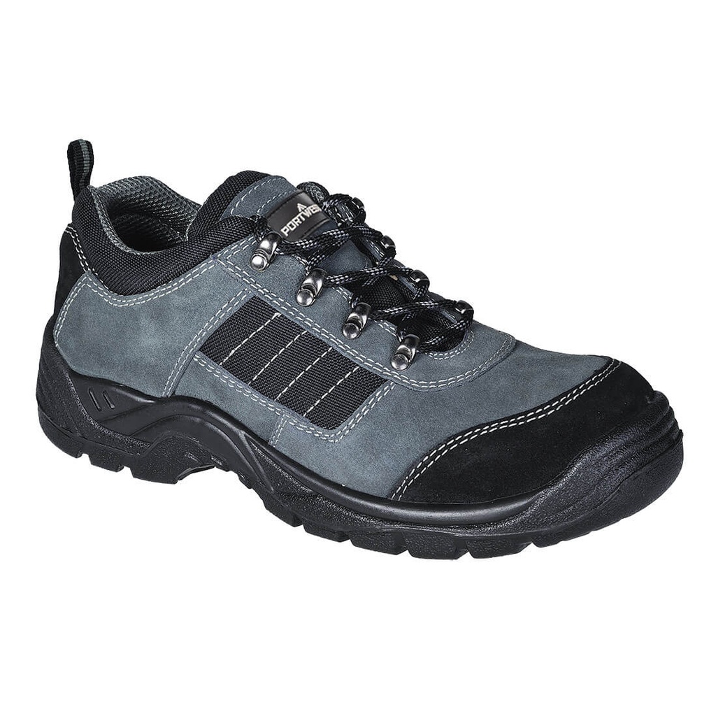 Scarpa antinfortunistica bassa scamosciata puntale in acciaio S1P SR – Nero