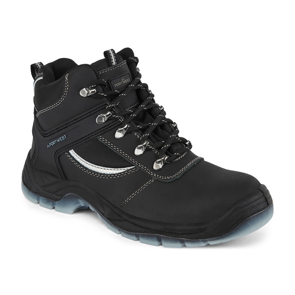 Scarponcino antinfortunistico da trekking Mustang puntale in acciaio S3 SR FO – Nero