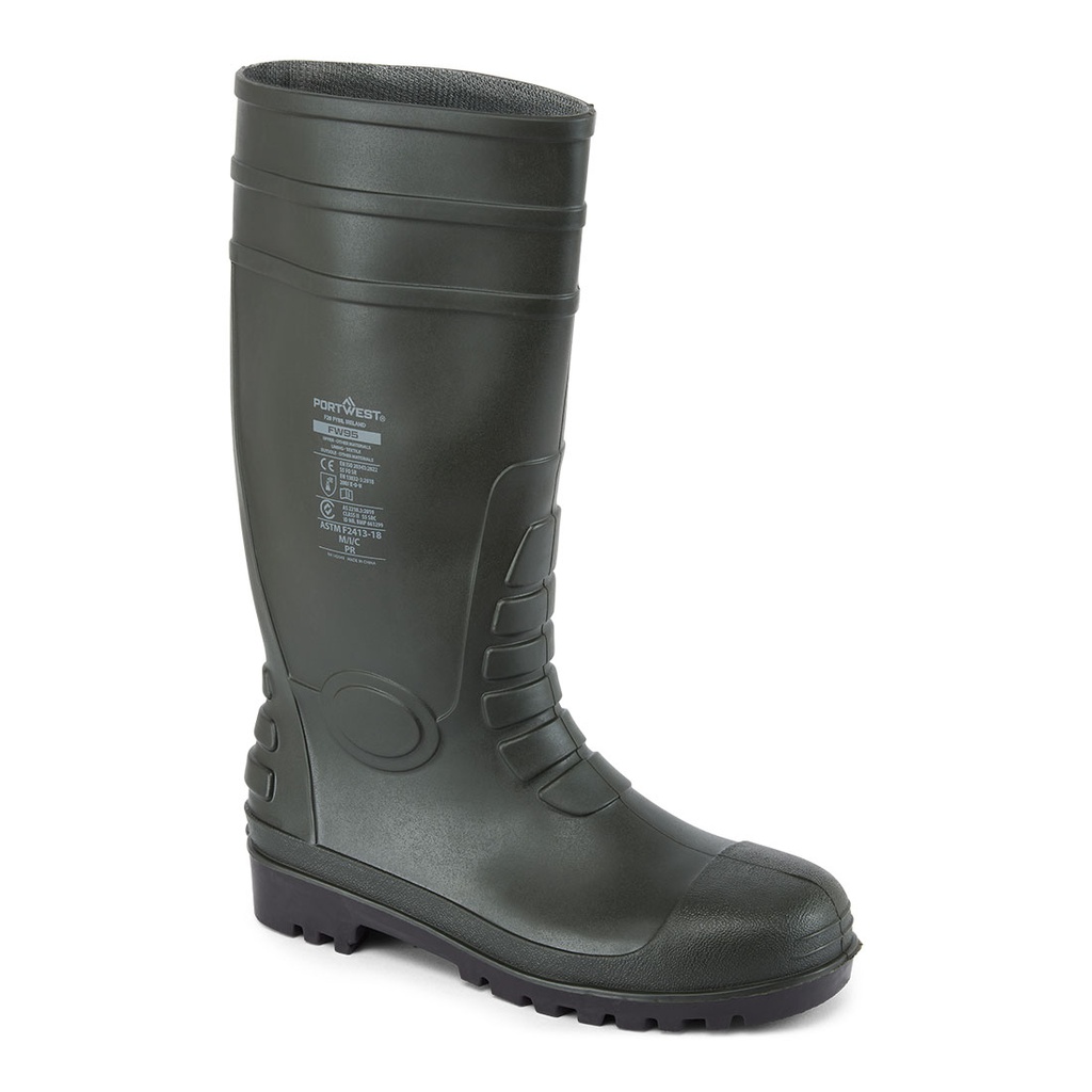 Stivali antinfortunistici Total Safety in PVC puntale in acciaio S5 FO – Verde