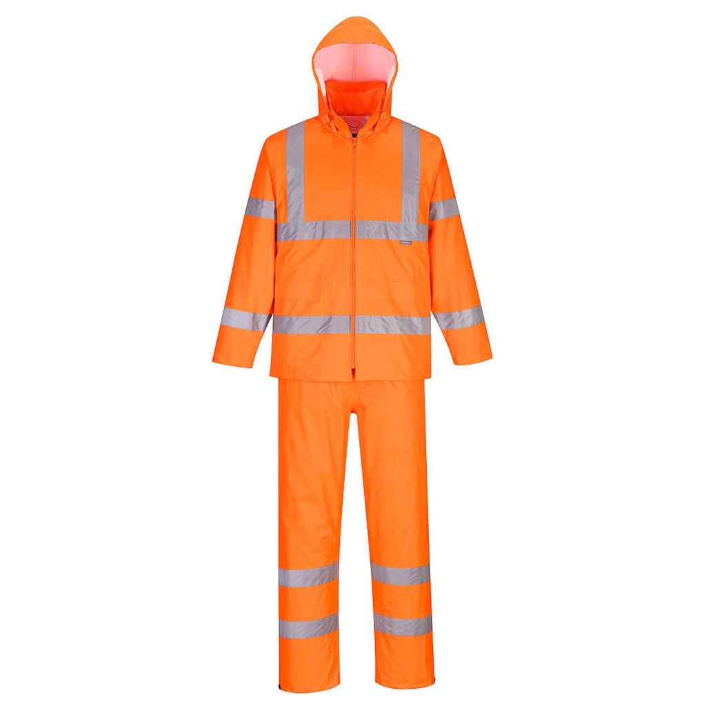 Completo antipioggia alta visibilità classe 3 – Arancione