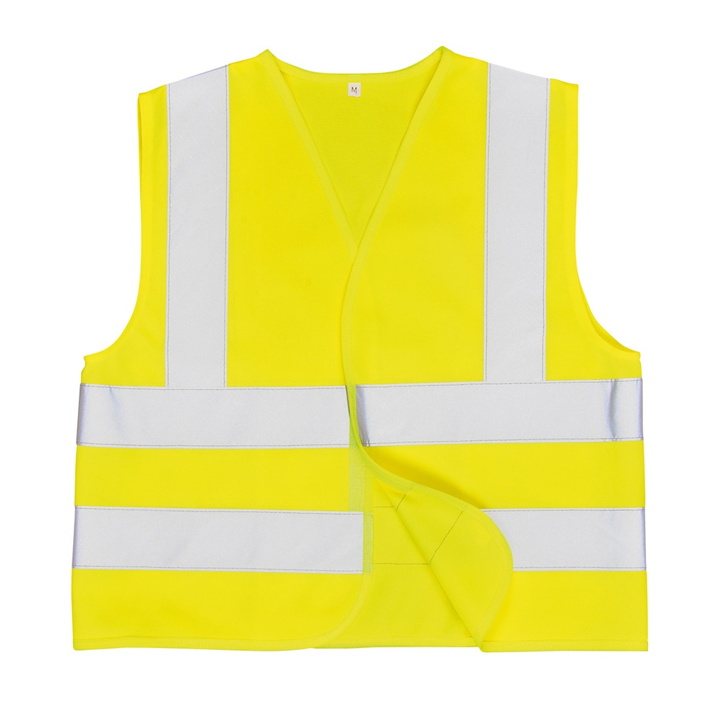 Gilet alta visibilità per bambini con bande e bretelle EN 17353 – Giallo