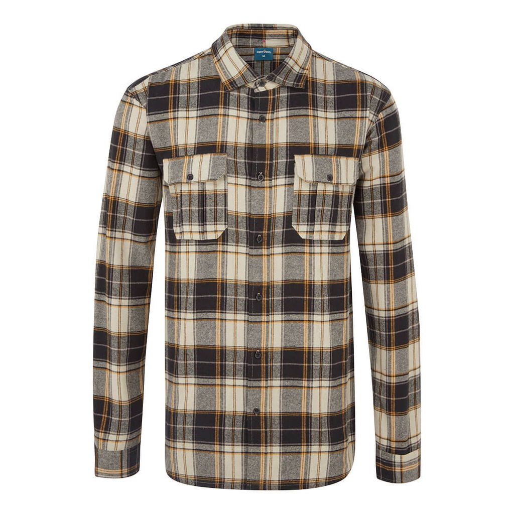 Camicia da lavoro a quadri KA3 – Nero