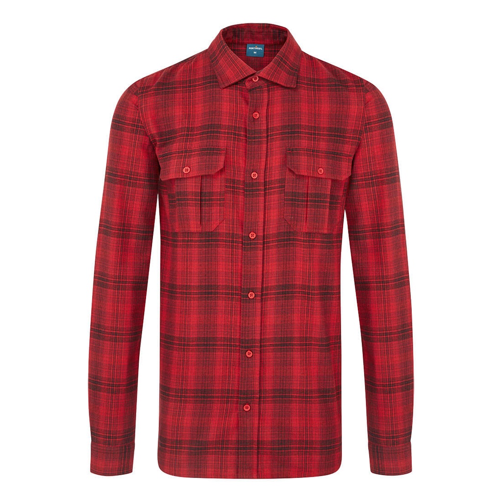 Camicia da lavoro a quadri KA3 – Rosso