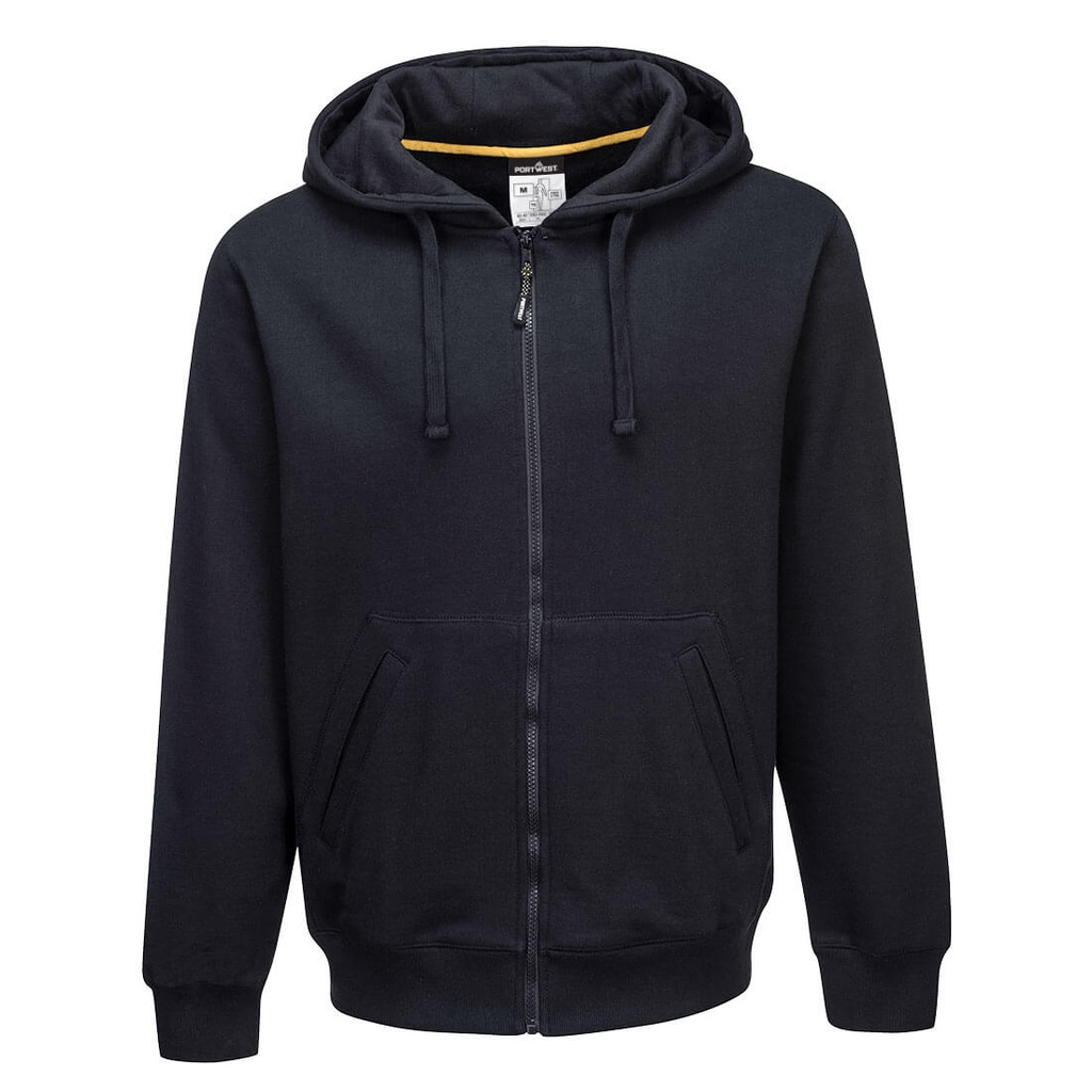 Felpa con cappuccio e zip Nickel – Nero