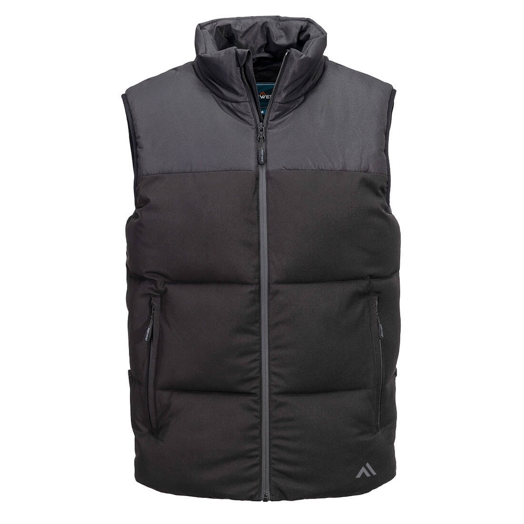 Gilet trapuntato effetto piuma KX3 Sport – Nero