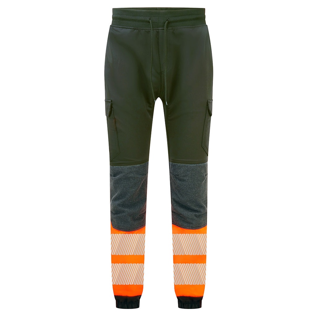 Pantaloni jogger alta visibilità PW3 Flexi classe 1 – Nero/arancione