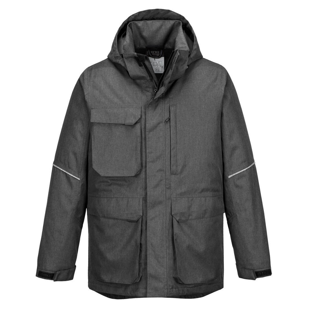 Parka invernale impermeabile KX3 – Grigio mélange