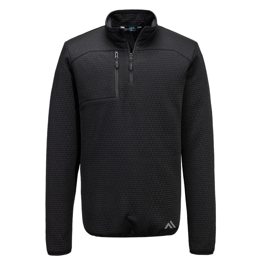 Felpa testurizzata con mezza zip KX3 Sport – Nero
