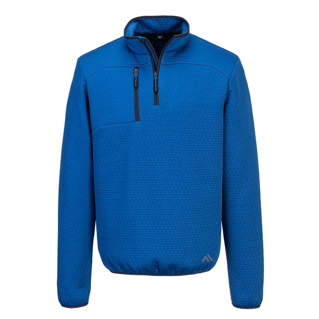 Felpa testurizzata con mezza zip KX3 Sport – Blu quarzo