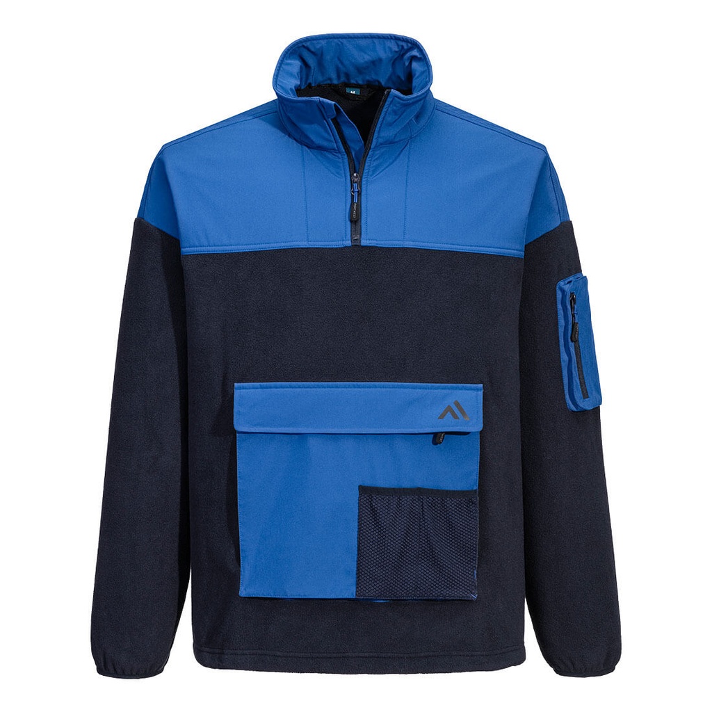 Pile con mezza zip KX3 Sport – Blu navy scuro/quarzo