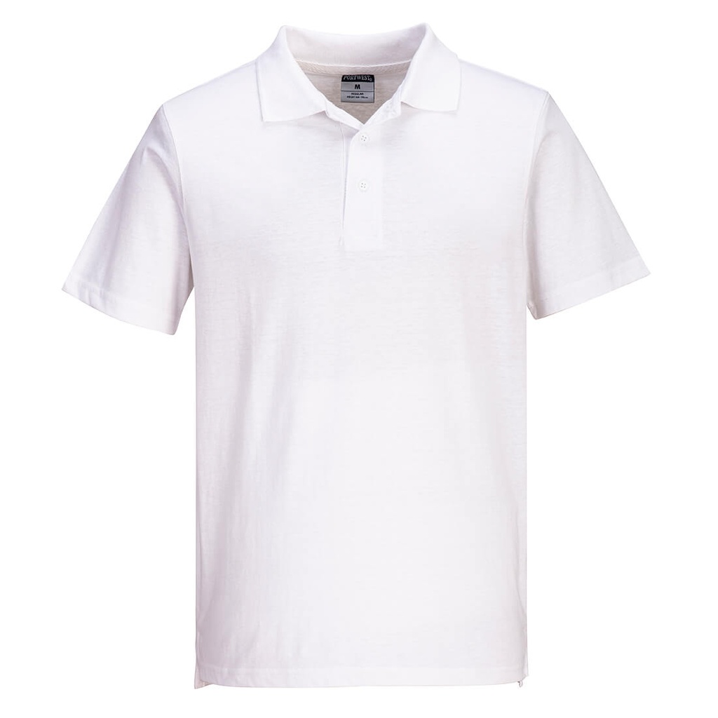 Polo in jersey leggera manica corta (conf. 48 pz) – Bianco