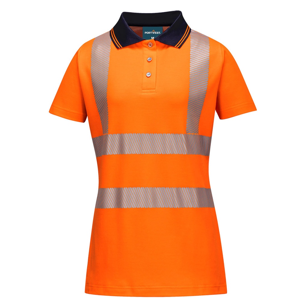Polo Pro Donna Hi-Vis – Arancione/nero
