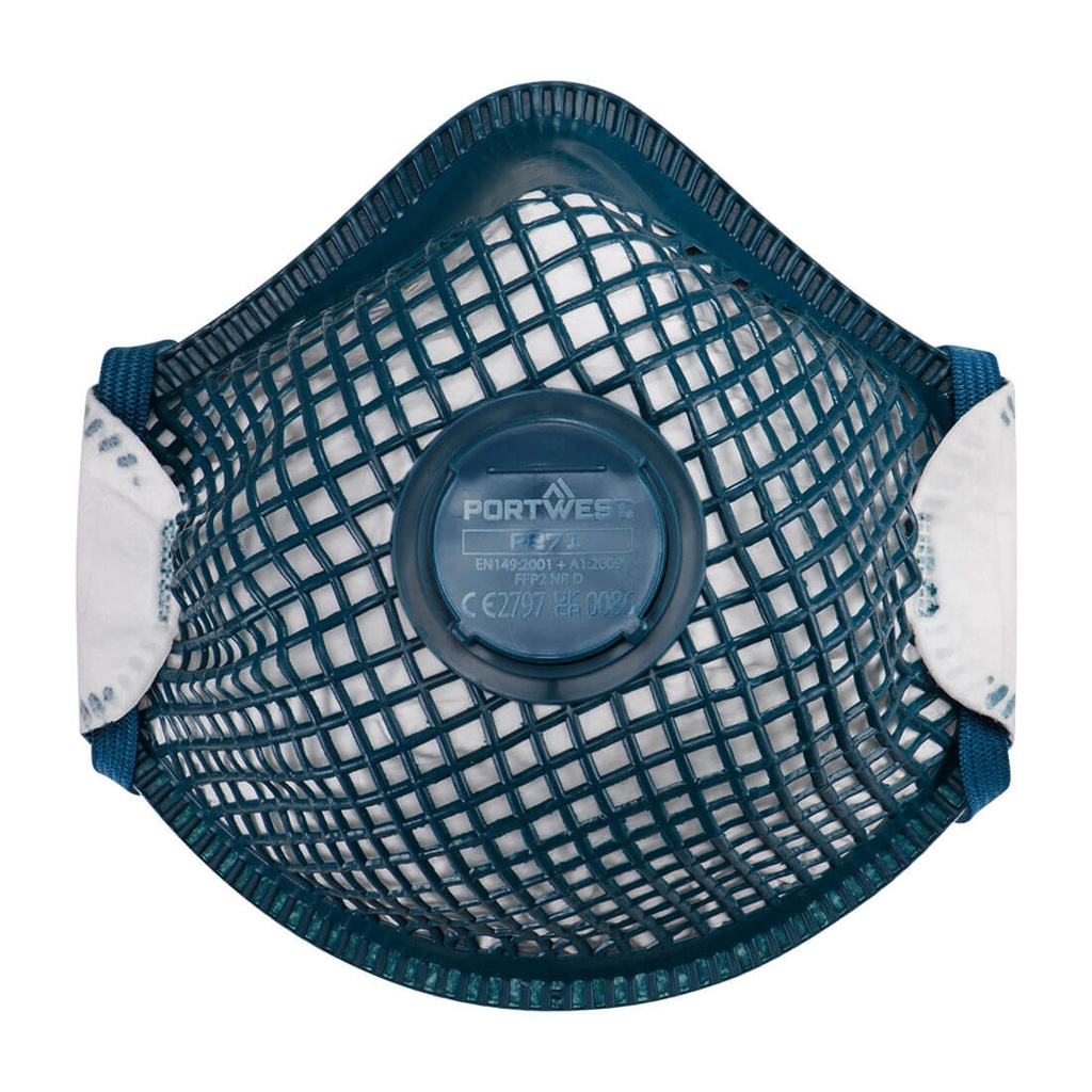 Mascherina FFP2 con valvola Dolomite Ergonet (conf. 10 pz) – Bianco