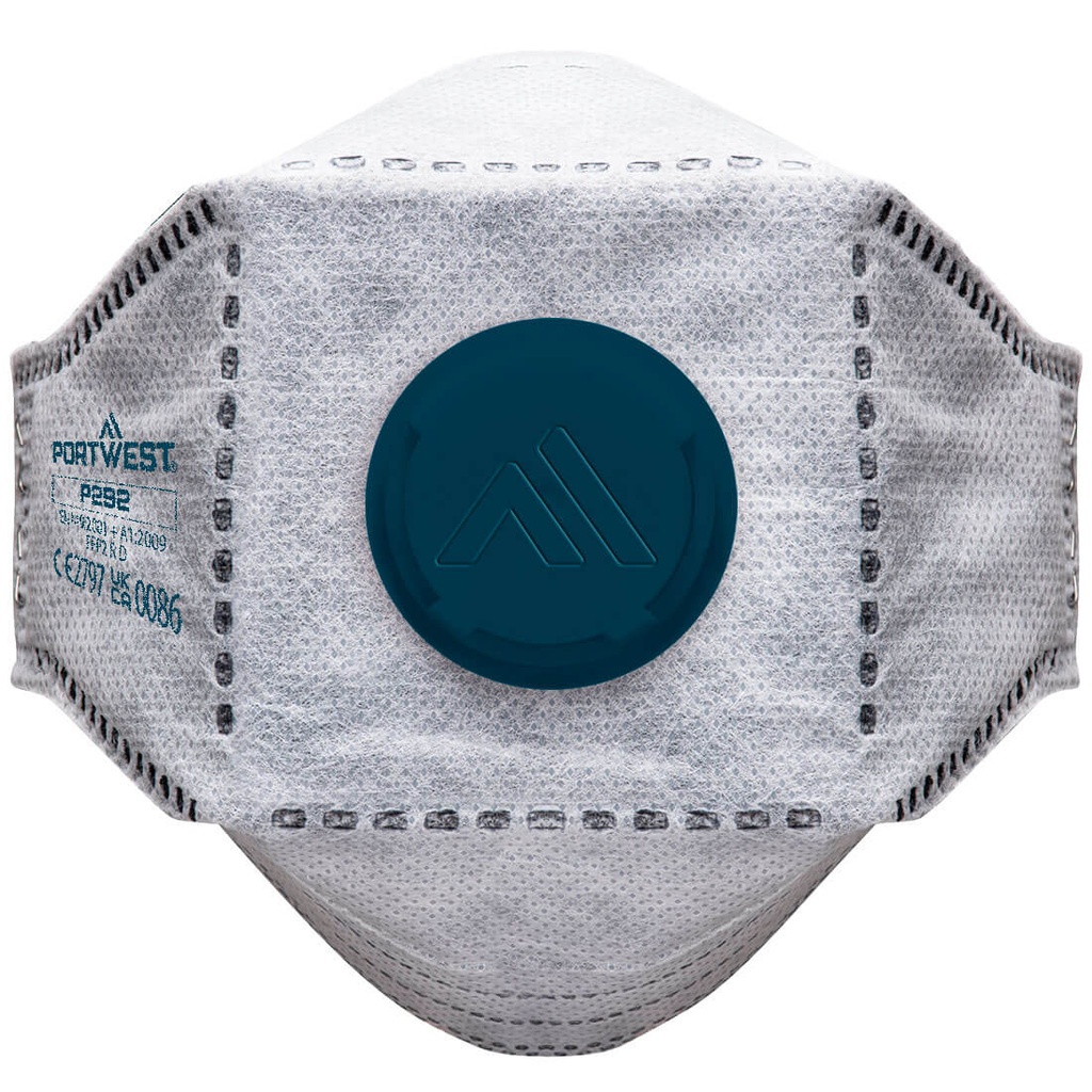 Mascherina FFP2 con valvola ai carboni attivi Eagle pieghevole (conf. 10 pz) – Bianco