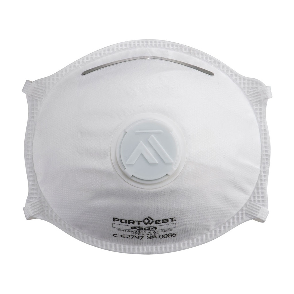 Mascherina FFP3 con valvola Dolomite Light Cup (conf. 10 pz) – Bianco