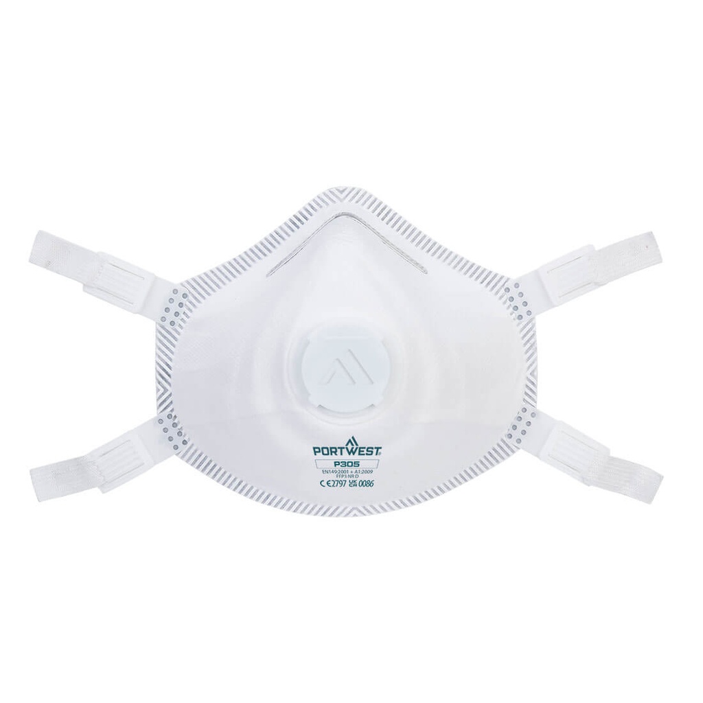 Mascherina FFP3 con valvola Dolomite Premium (conf. 5 pz) – Bianco
