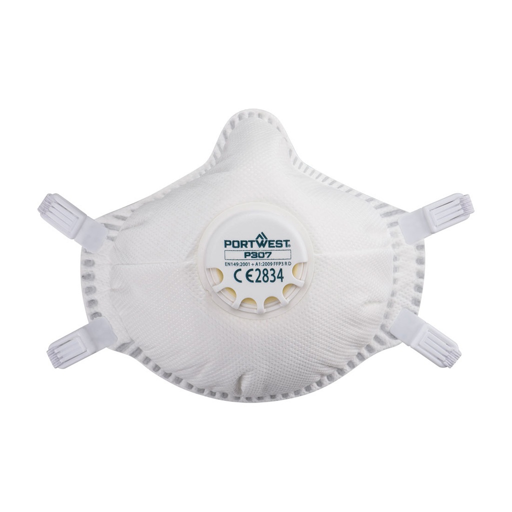 Mascherina FFP3 riutilizzabile compatta Ultimate (conf. 5 pz) – Bianco