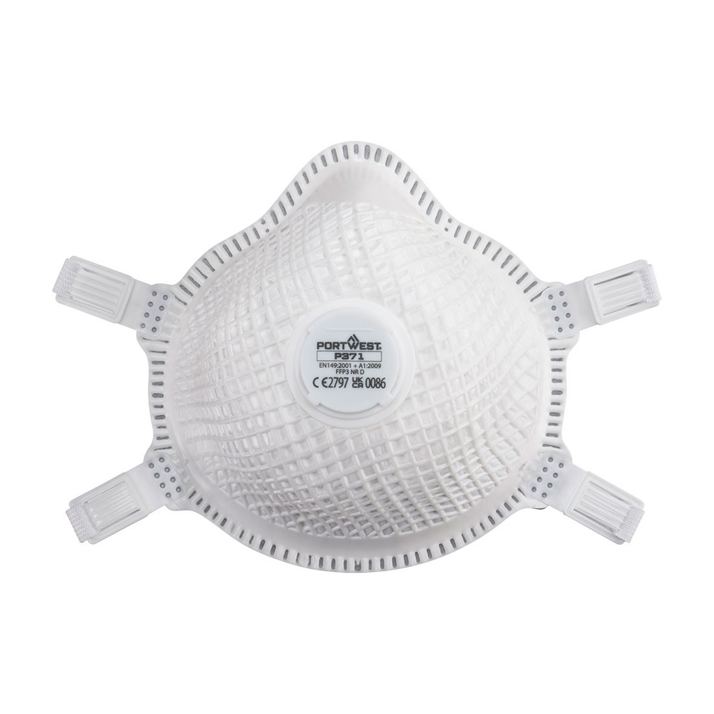 Mascherina FFP3 con valvola Dolomite Ergonet (conf. 5 pz) – Bianco