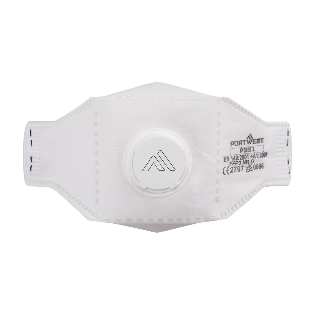 Mascherina FFP3 con valvola Dolomite Eagle pieghevole (conf. 10 pz) – Bianco