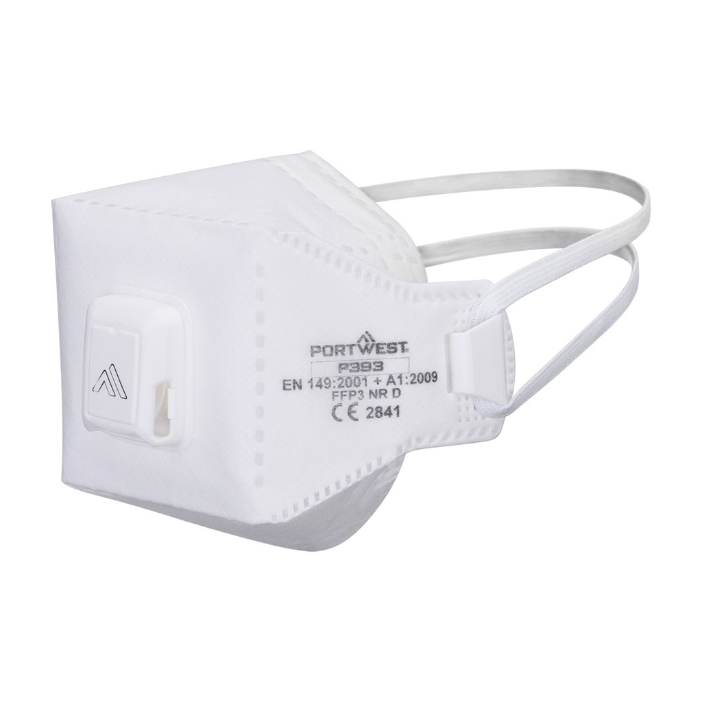Mascherina FFP3 con valvola Dolomite Eagle Pro pieghevole (conf. 10 pz) – Bianco
