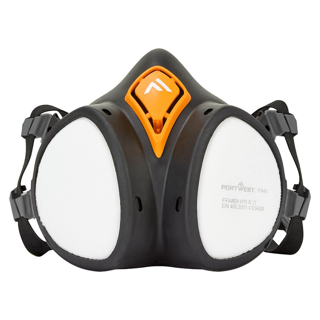 Semimaschera ABEK1P3 pronta all'uso – Nero