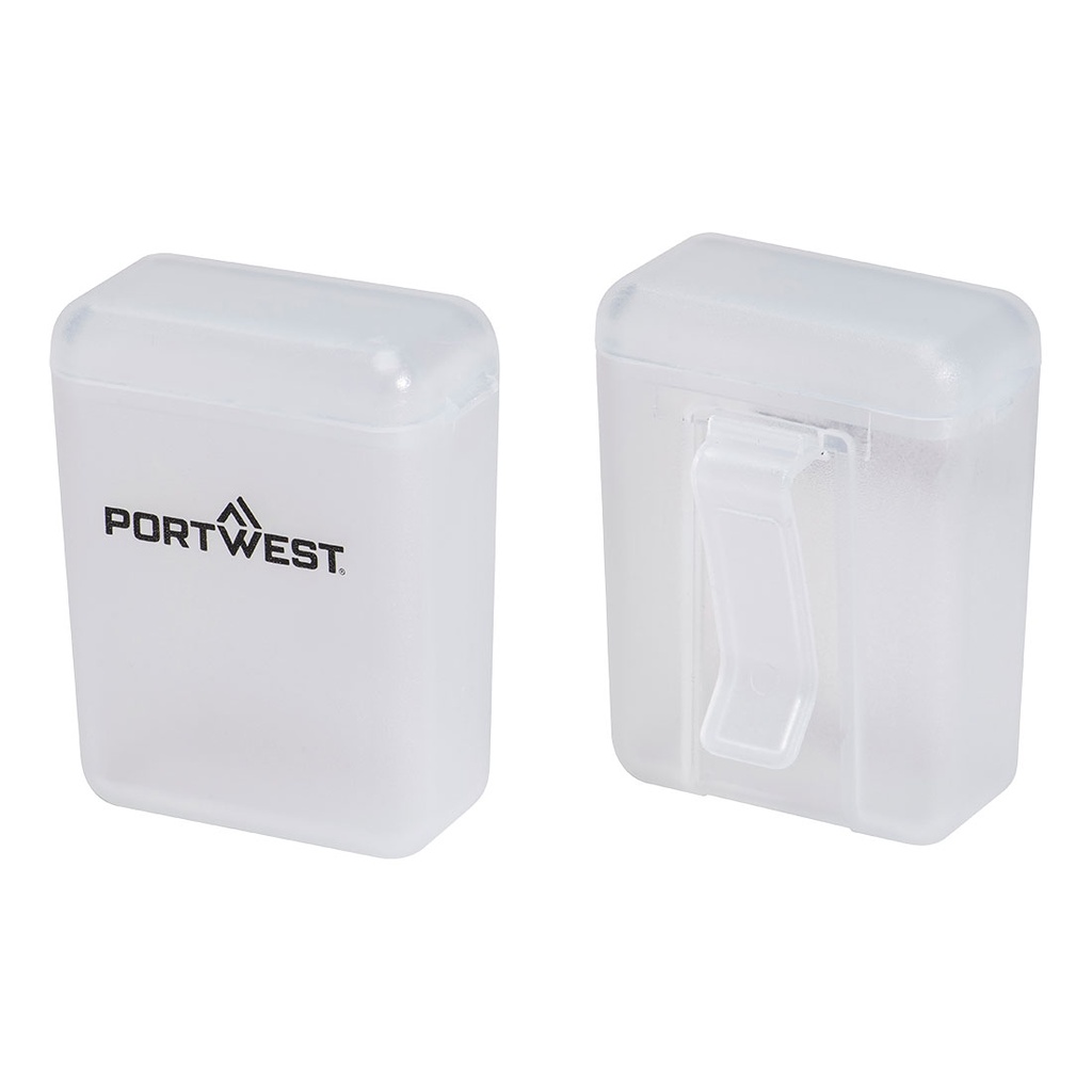 Portatappi auricolari con clip da cintura (conf. 50 pz) – Bianco